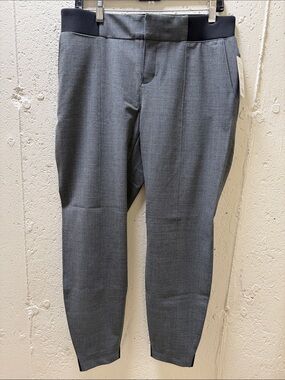 Athleta Gray City Pants with Black Elastic Waistband